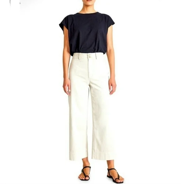 Apiece Apart Merida Wide-Leg White Pants